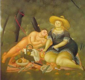 le dejeuner sur I herbe 1969 by Botero Fernando Oil Painting reproduction