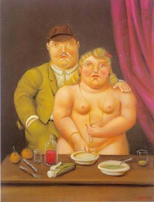 man and woman 1996 by Botero Fernando Oil Painting reproduction