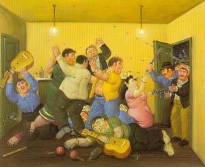 massacre on the best corner 1997 by Botero Fernando Oil Painting reproduction