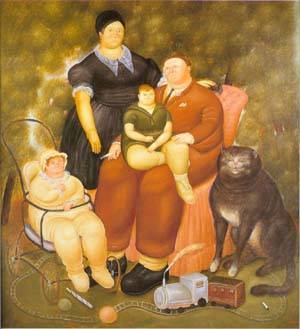 family scene 1969 by Botero Fernando Oil Painting reproduction