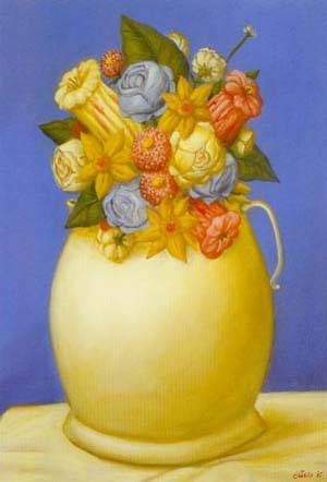 flowers 1995 by Botero Fernando Oil Painting reproduction