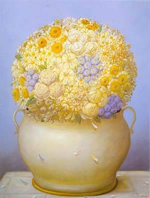 flowers 1995 by Botero Fernando Oil Painting reproduction
