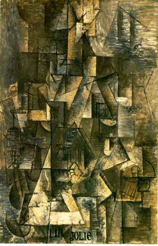 Ma Jolie (Woman with a Zither or Guitar)  1911-1912 by Picasso, Pablo Oil Painting reproduction