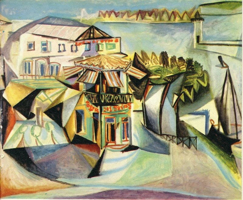 café in Royan ,1940 by Picasso, Pablo Oil Painting reproduction