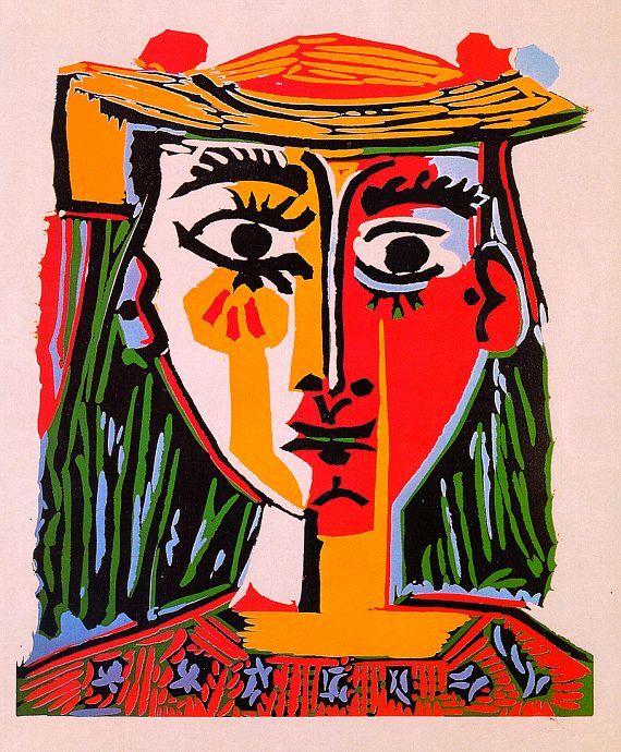 Bust of a Woman with a Hat, 1962 by Picasso, Pablo Oil Painting reproduction