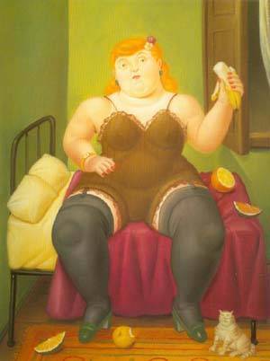 seated woman 1994 by Botero Fernando Oil Painting reproduction