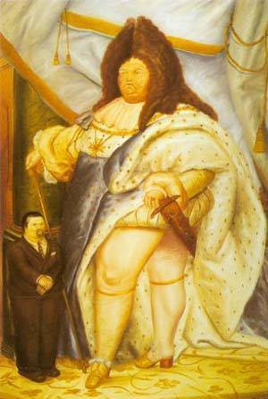self portrait with louis XIV 1973 by Botero Fernando Oil Painting reproduction