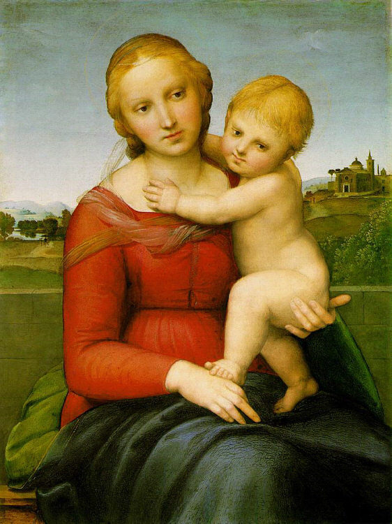 Madonna & Child (The Small Cowper Madonna), 1505 by Raphael Sanzio Oil Painting reproduction