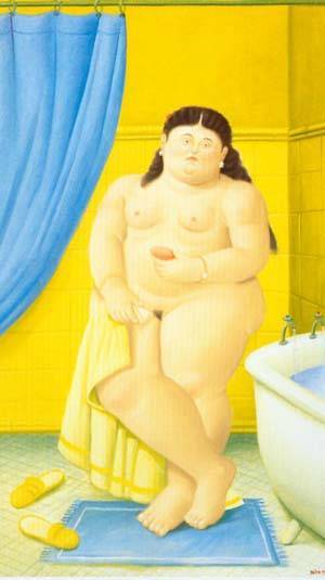 the bathroom 1999 by Botero Fernando Oil Painting reproduction