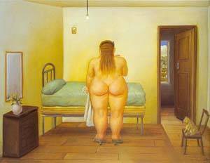 the bedroom 1996 by Botero Fernando Oil Painting reproduction