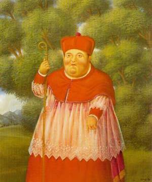 the bishop in the woods 1996 by Botero Fernando Oil Painting reproduction