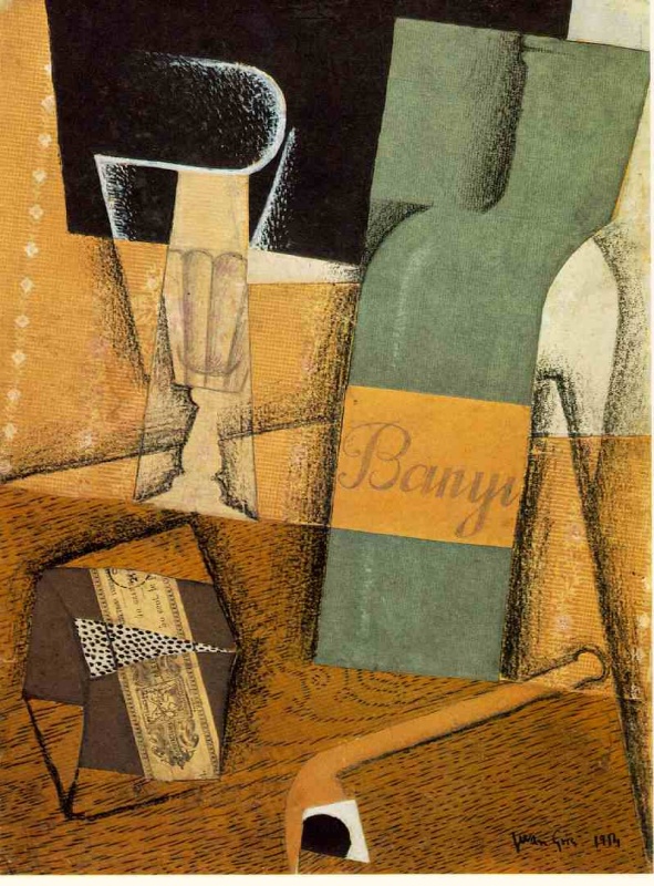 The Bottle of Banyuls by Gris Juan Oil Painting reproduction