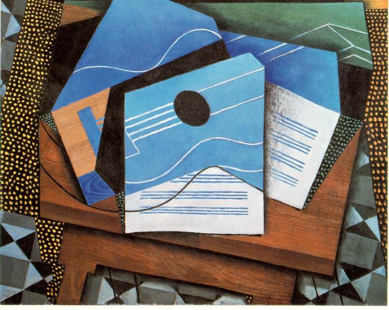Guitar on a Table  1915 by Gris Juan Oil Painting reproduction