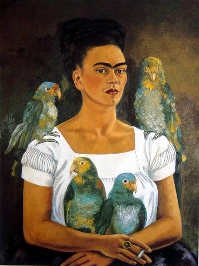 Me and My parrots,1941 by Kahlo,Frida Oil Painting reproduction