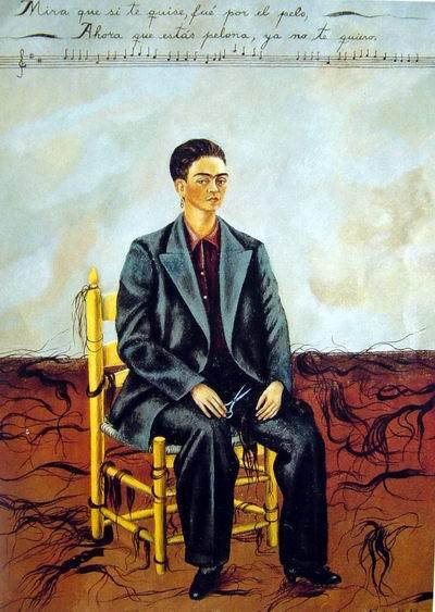 Self-portrait with Cropped Hair,1940 by Kahlo,Frida Oil Painting reproduction