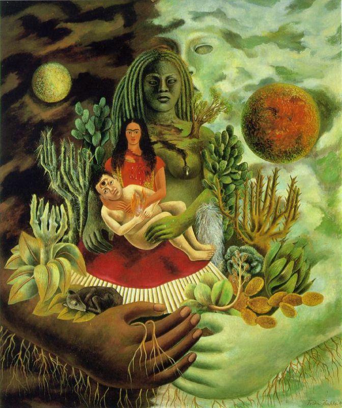 The Love Embrace of the Universe, the Earth (Mexico), Me, and Senor Xolotl  1949 by Kahlo,Frida Oil Painting reproduction