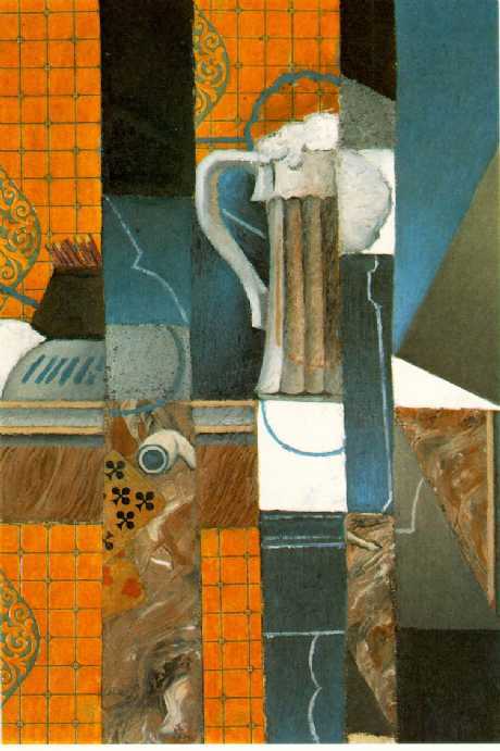 Glass of Beer and Playing Cards by Gris Juan Oil Painting reproduction