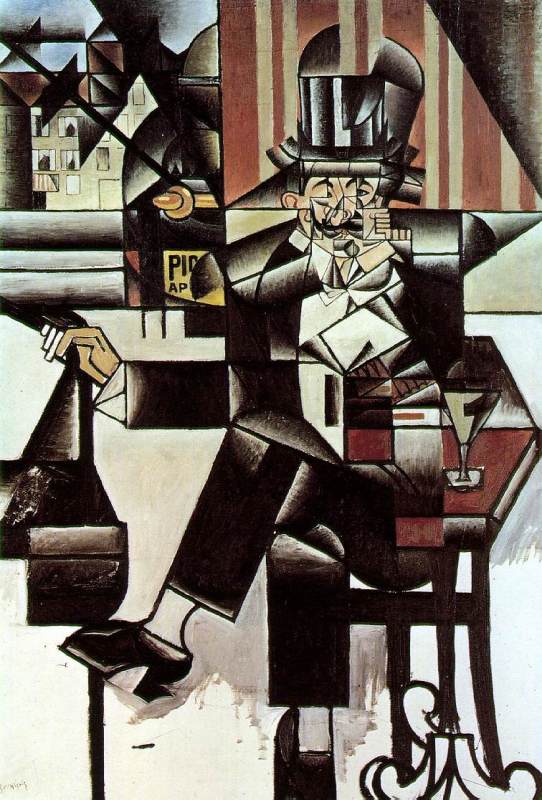 Man in the Cafe  1912  by Gris Juan Oil Painting reproduction