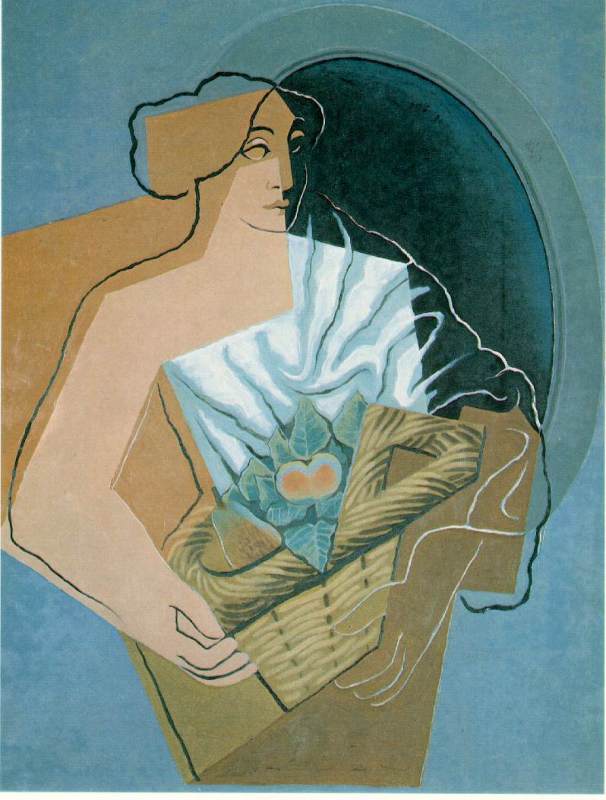 Woman with a Basket    1927  by Gris Juan Oil Painting reproduction