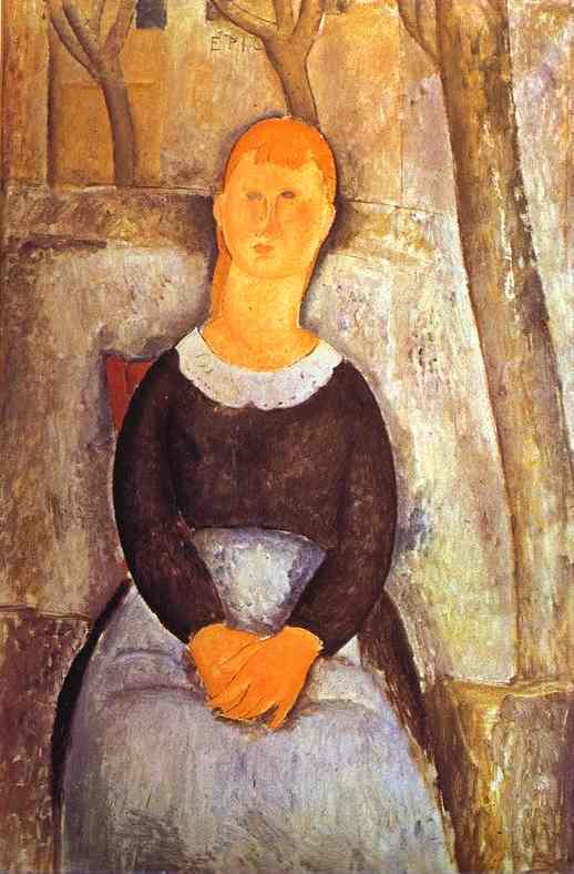 La Belle Epicière. 1918 by Modigliani, Amedeo Oil Painting reproduction