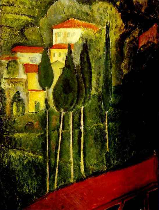 Landscape. 1919 by Modigliani, Amedeo Oil Painting reproduction
