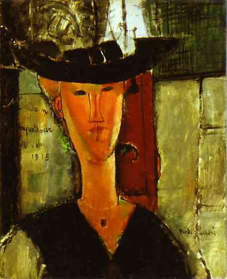 Madam Pompadour (Portrait of Beatrice Hastings). 1915 by Modigliani, Amedeo Oil Painting reproduction