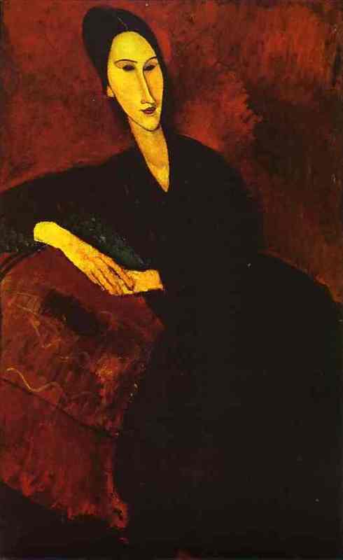 Madame Zborowska on a Sofa. 1917 by Modigliani, Amedeo Oil Painting reproduction