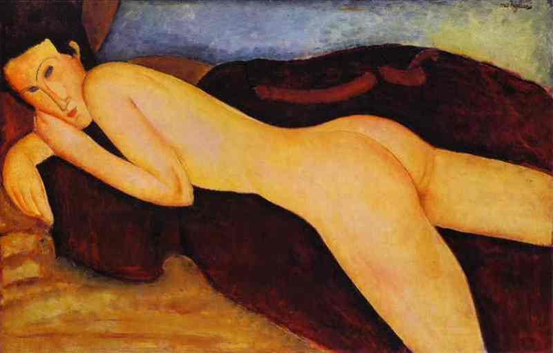 Nu couche de dos. 1917 by Modigliani, Amedeo Oil Painting reproduction