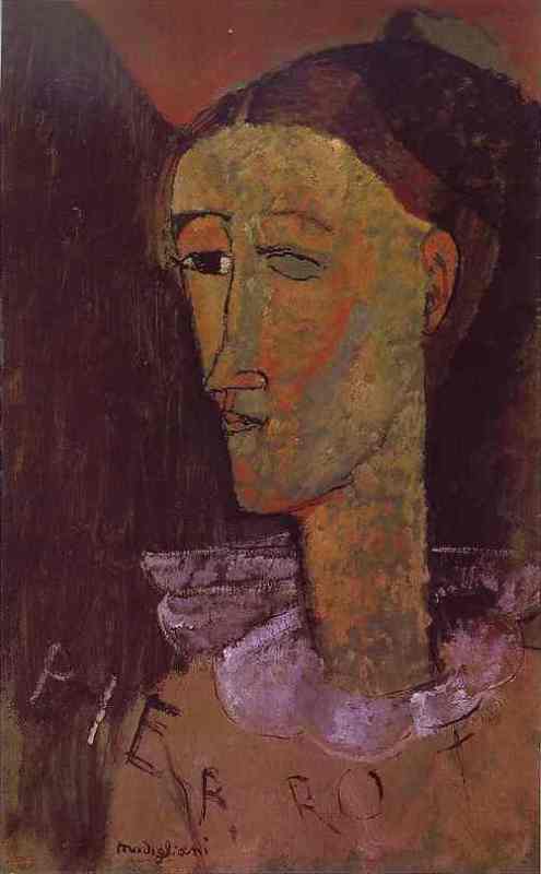 Pierrot. 1915 by Modigliani, Amedeo Oil Painting reproduction