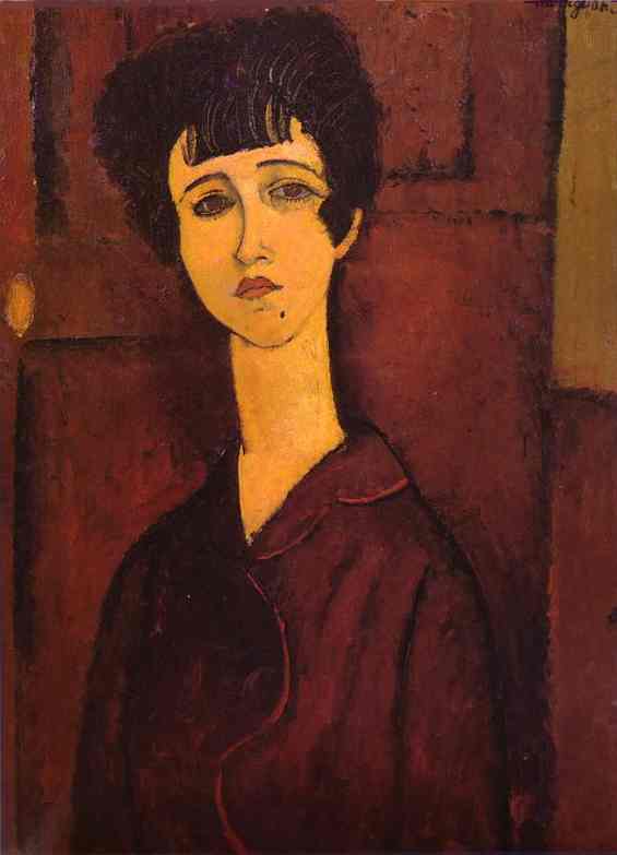 Portrait of a Girl (Victoria). c. 1917 by Modigliani, Amedeo Oil Painting reproduction