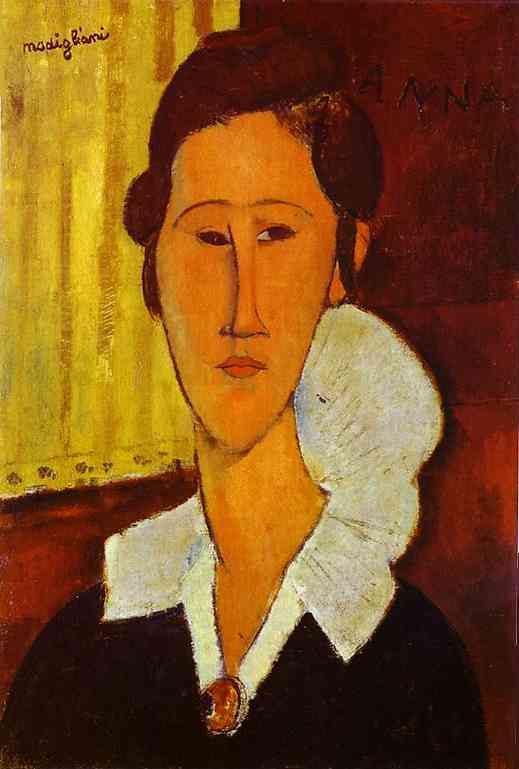 Portrait of Anna Zborovska. 1917 by Modigliani, Amedeo Oil Painting reproduction
