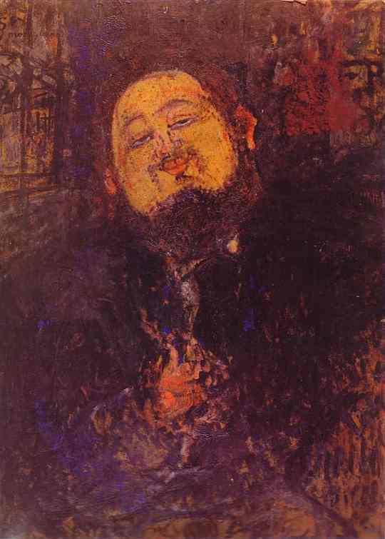 Portrait of Diego Rivera. c. 1914 by Modigliani, Amedeo Oil Painting reproduction