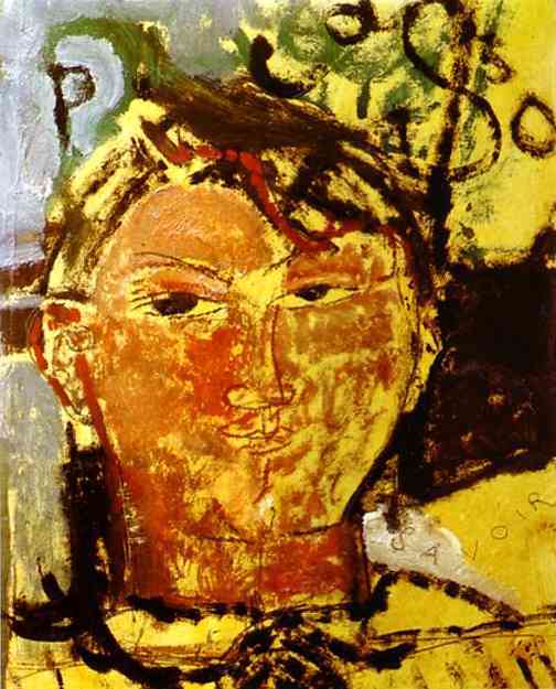 Portrait of Pablo Picasso. 1915 by Modigliani, Amedeo Oil Painting reproduction