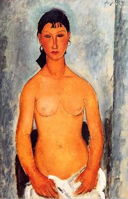 Standing Nude - Elvira. 1918  by Modigliani, Amedeo Oil Painting reproduction
