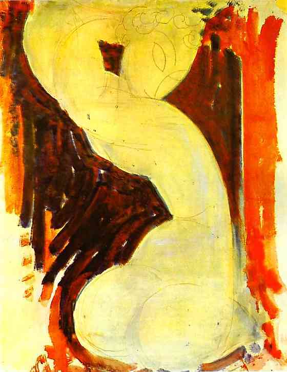 Caryatid. 1913~14 by Modigliani, Amedeo Oil Painting reproduction