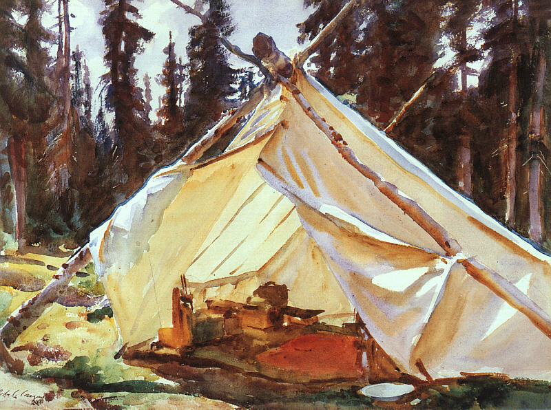 A Tent in the Rockies, 1916 by Sargent, John Singer Oil Painting reproduction