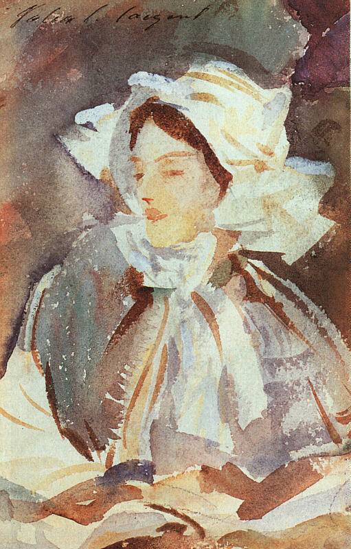 Lady in a Bonnet, 1907-1912 by Sargent, John Singer Oil Painting reproduction