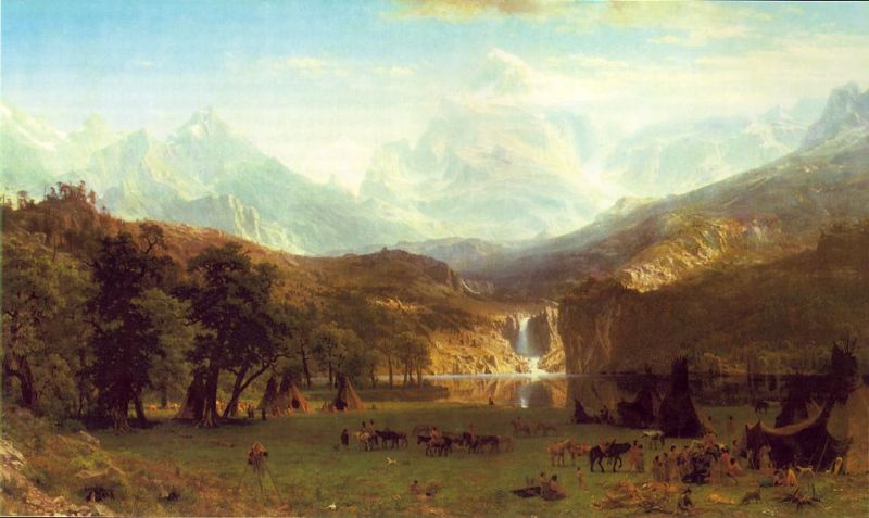 The Rocky Mountains, Lander's Peak 1863 by Albert Bierstadt Oil Painting reproduction