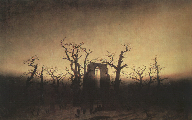 Abbey in an Oak Forest 1809-10 by Caspar David FriedrichOil Painting reproduction
