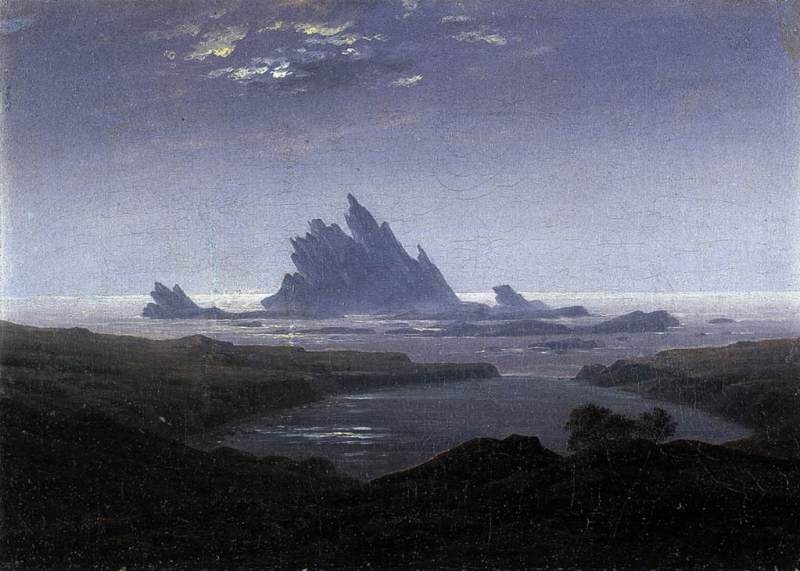 Rocky Reef on the Sea Shore   c. 1824 by Caspar David FriedrichOil Painting reproduction
