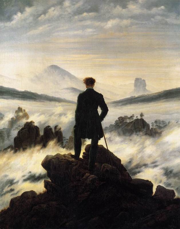 The Wanderer above the Mists   1817-18  by Caspar David FriedrichOil Painting reproduction