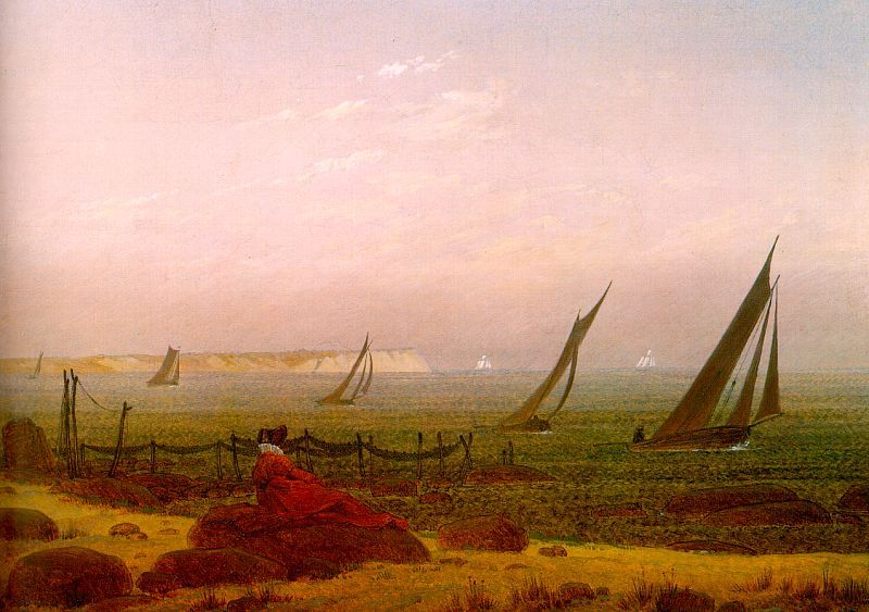Woman on the Beach of Rugen   1818  by Caspar David FriedrichOil Painting reproduction