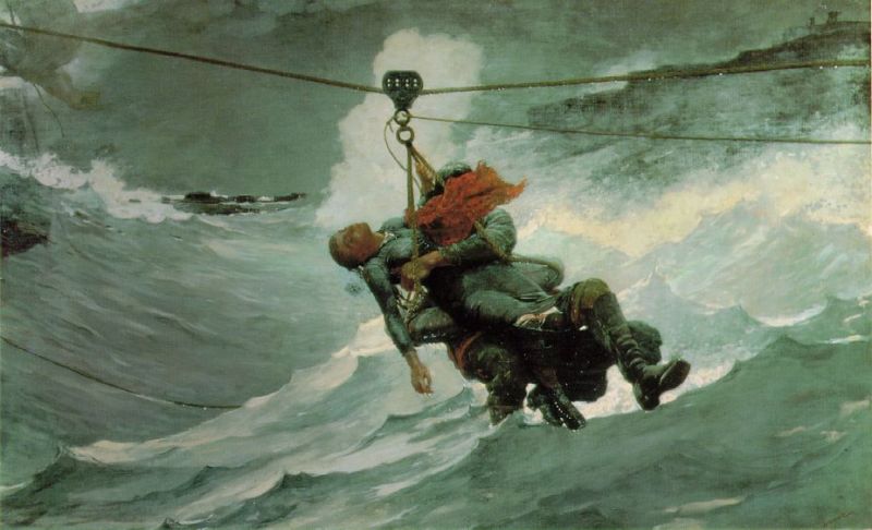 The Life Line  1884  by Winslow Homer Oil Painting reproduction