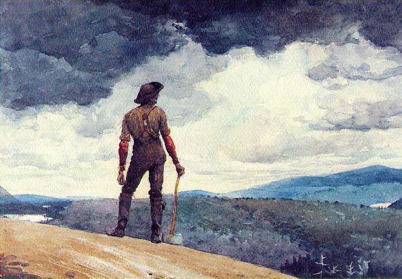 The Woodcutter   1891  by Winslow Homer Oil Painting reproduction