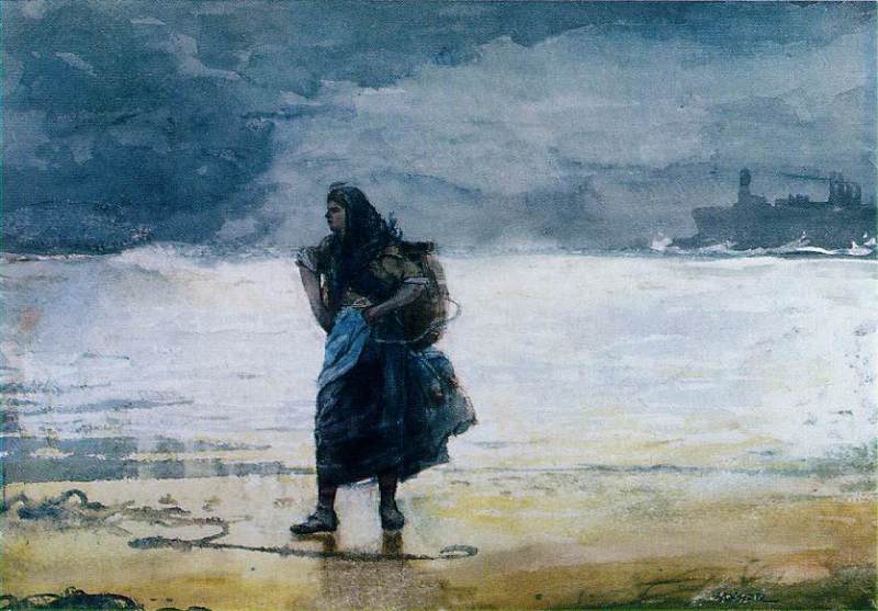 Fisherwoman  1882 by Winslow Homer Oil Painting reproduction