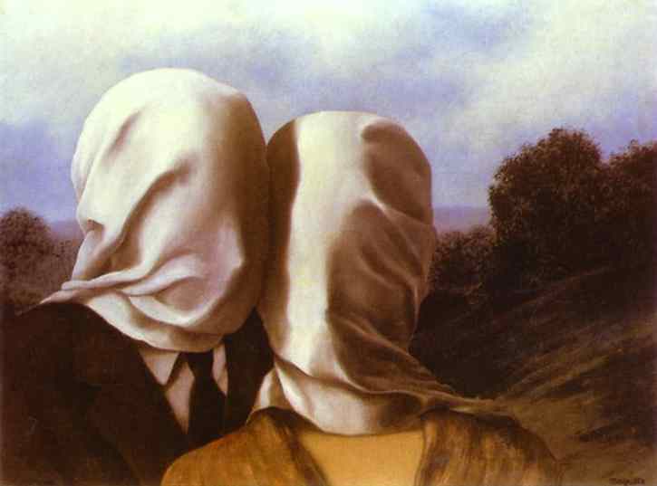 he Lovers. 1965 by Magritte Renee  Oil Painting reproduction