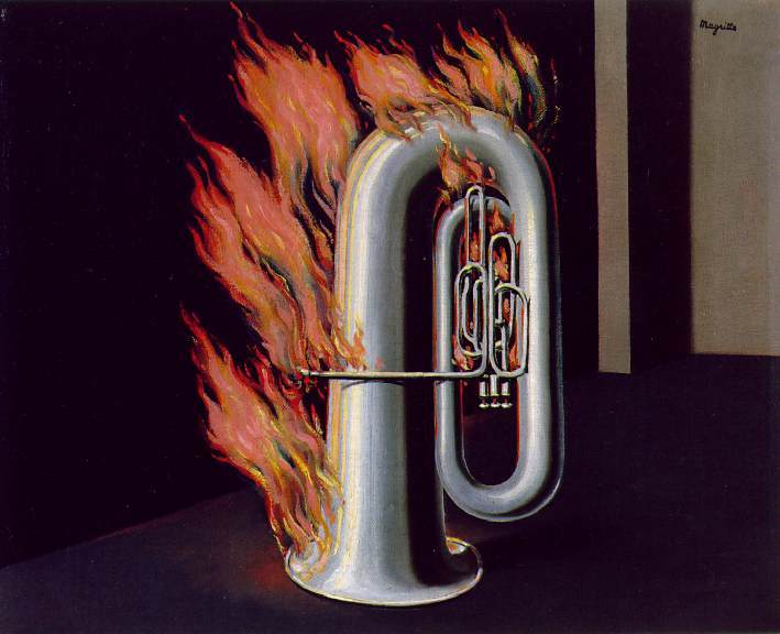 The Discovery of Fire  c. 1934-35 by Magritte Renee  Oil Painting reproduction