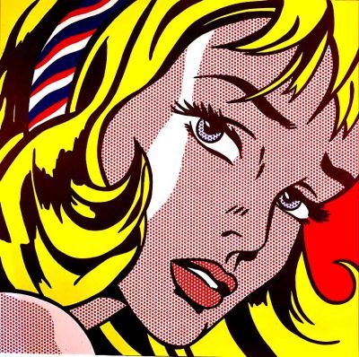 Girl with Hair Ribbon  by Roy Lichtenstein Oil Painting reproduction
