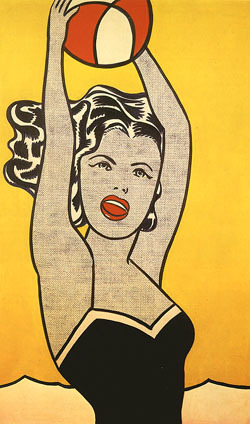 Girl with Bal by Roy Lichtenstein Oil Painting reproduction