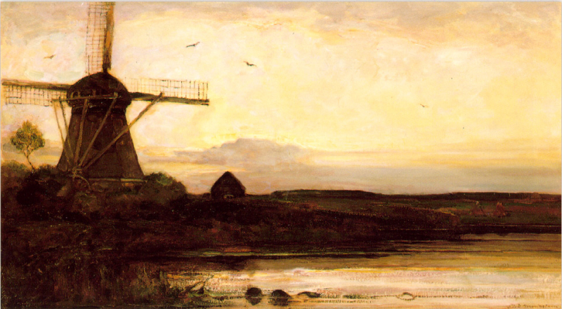 Mill in the Evening by Piet Mondrian Oil Painting reproduction